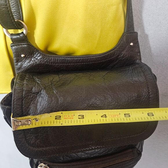 Osgoode Marley RFID Leather Travel Crossbody Organizer Bag Dark Brown Purse - Picture 12 of 12